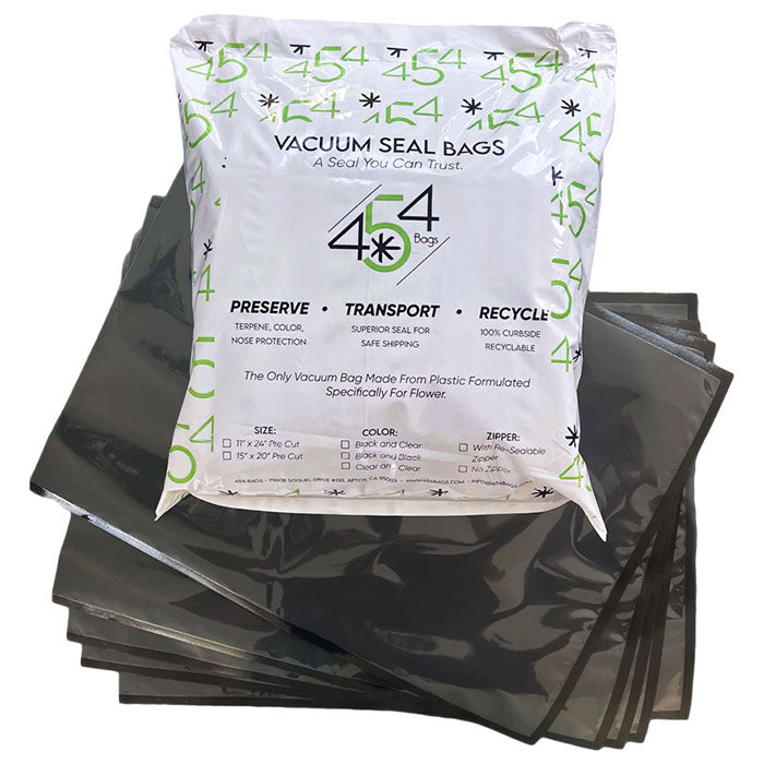 454 Bags Vacuum Seal Storage Bags, 5 mil, 15 Inch x 20 Inch, Black & Clear - Pack of 50