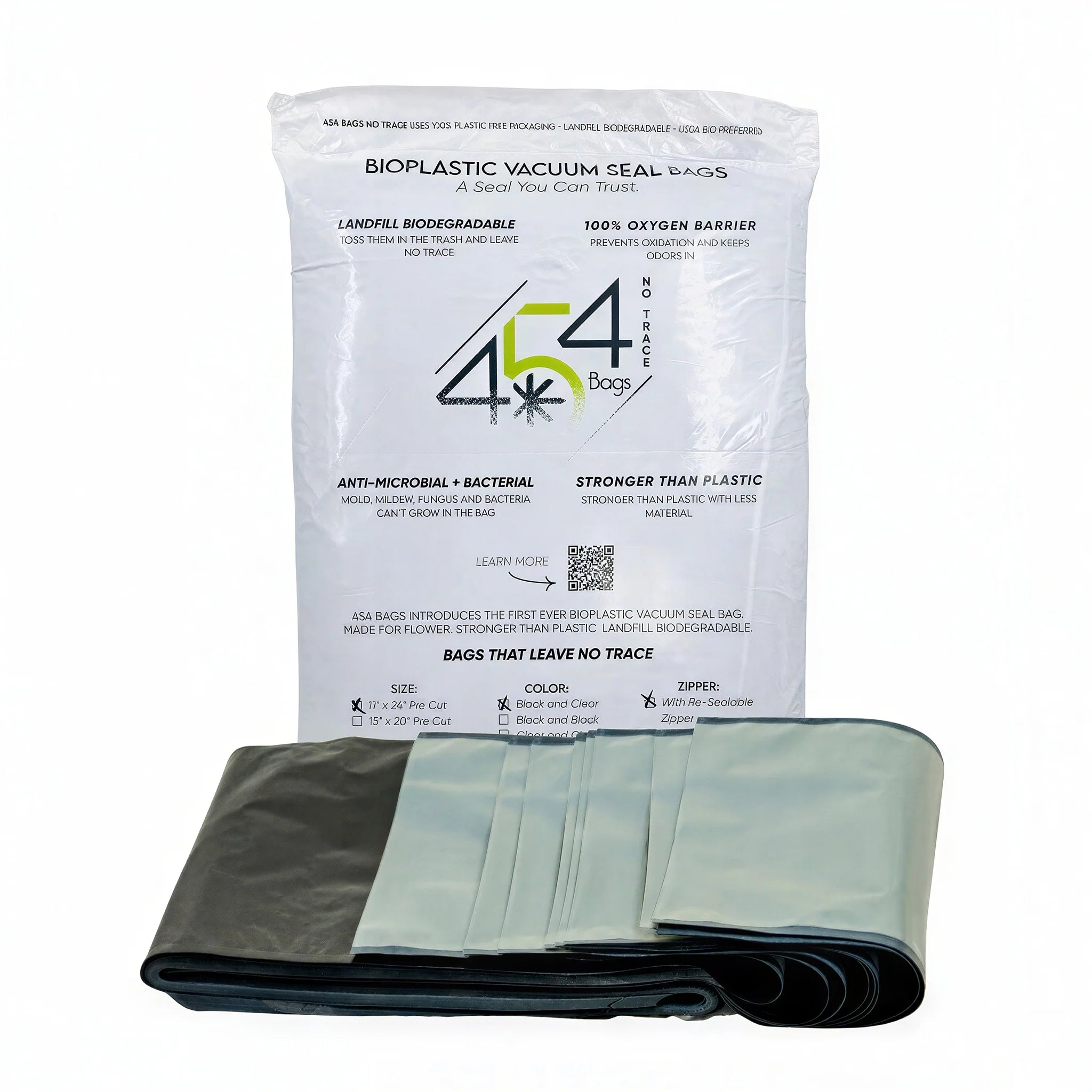 454 Bags BioPlastic Vacuum Seal Storage Bags, 5 mil