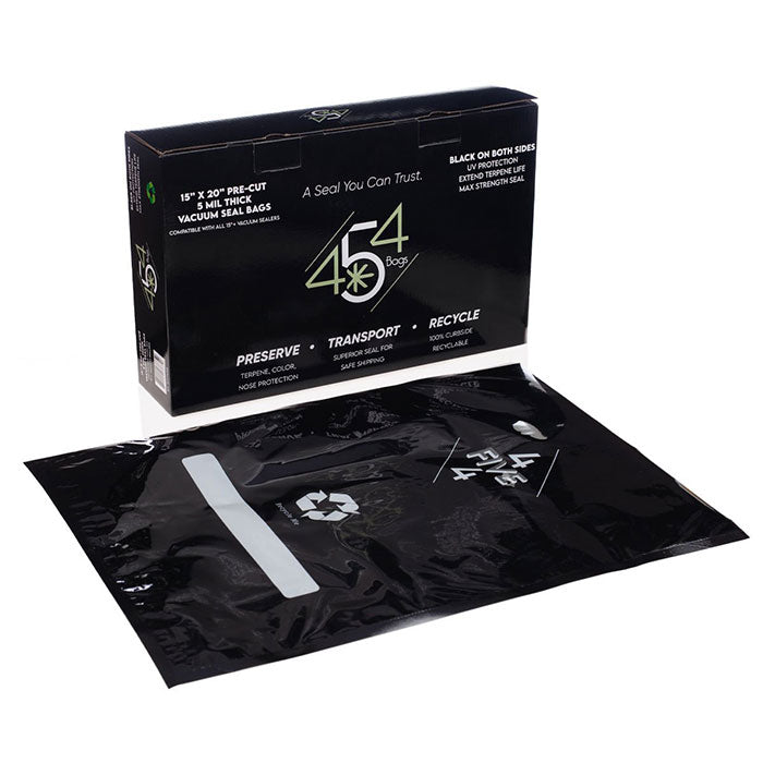 454 Bags Vacuum Seal Storage Bags, 5 mil, 15 Inch x 20 Inch, Black - Pack of 50