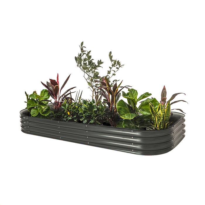 Vego Garden 11 Inch Tall 10 in 1 Modular Metal Raised Garden Bed Kit