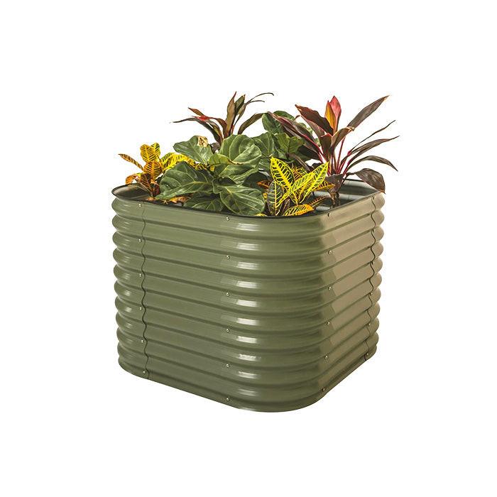 Vego Garden 32 Inch Tall 4 in 1 Modular Metal Raised Garden Bed Kit - Olive Green