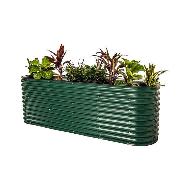 Vego Garden 32 Inch Tall 9 in 1 Modular Metal Raised Garden Bed Kit - British Green