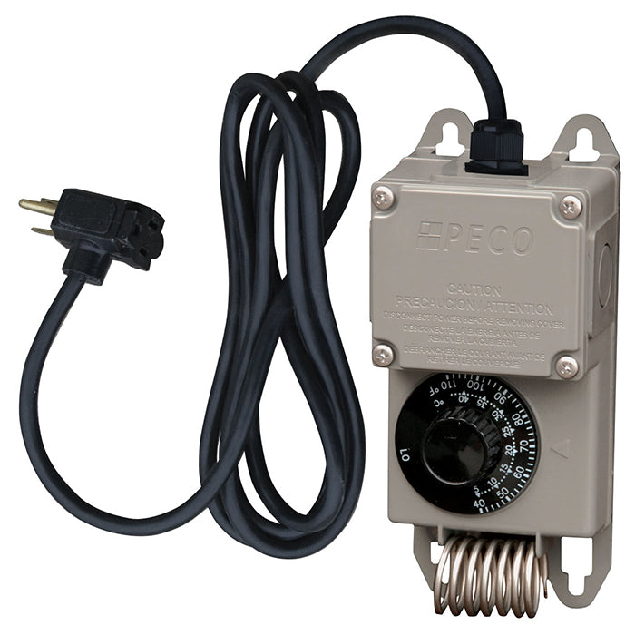 J&D Manufacturing Single Stage Thermostat with 8 ft. Cord, 115 Volt