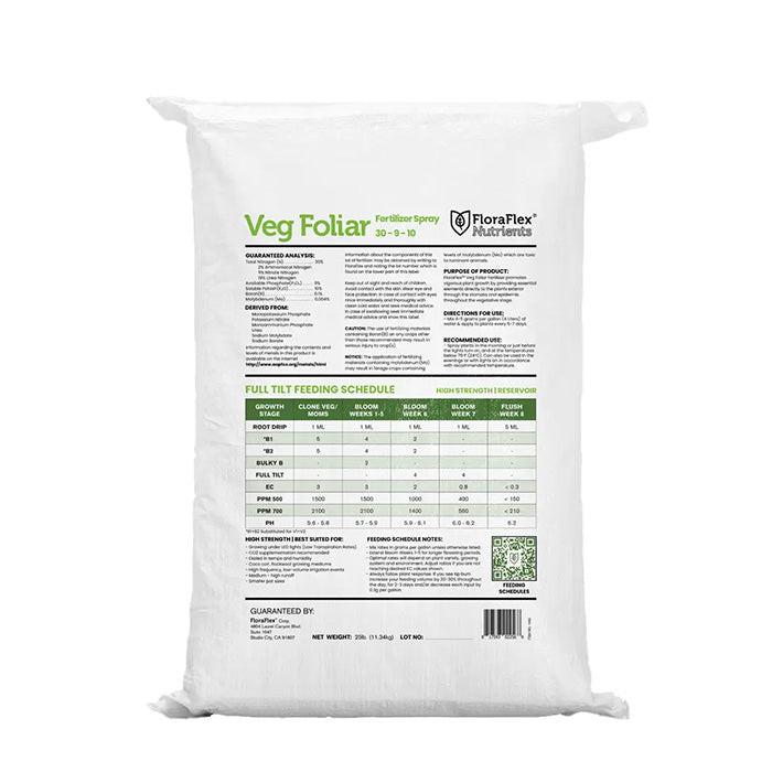 FloraFlex Nutrients Veg Foliar Fertilizer Spray, 25 lbs.