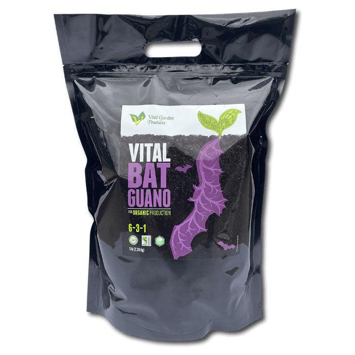Vital Garden Supply Vital Bat Guano High-Nitrogen Fertilizer 6-3-1, 5 lbs.