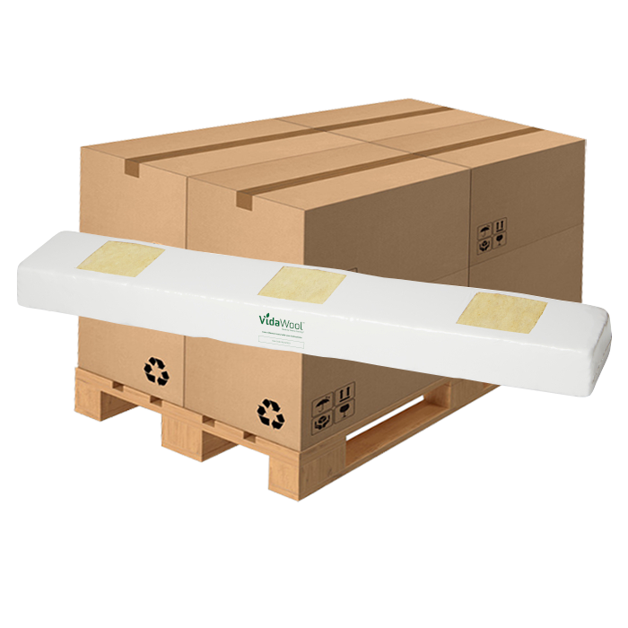VidaWool Rockwool HC Slab with Hole, 3" (H) x 6" (W) x 36" (L) - Case of 16 - Pallet of 10 Cases (160 Total Blocks)