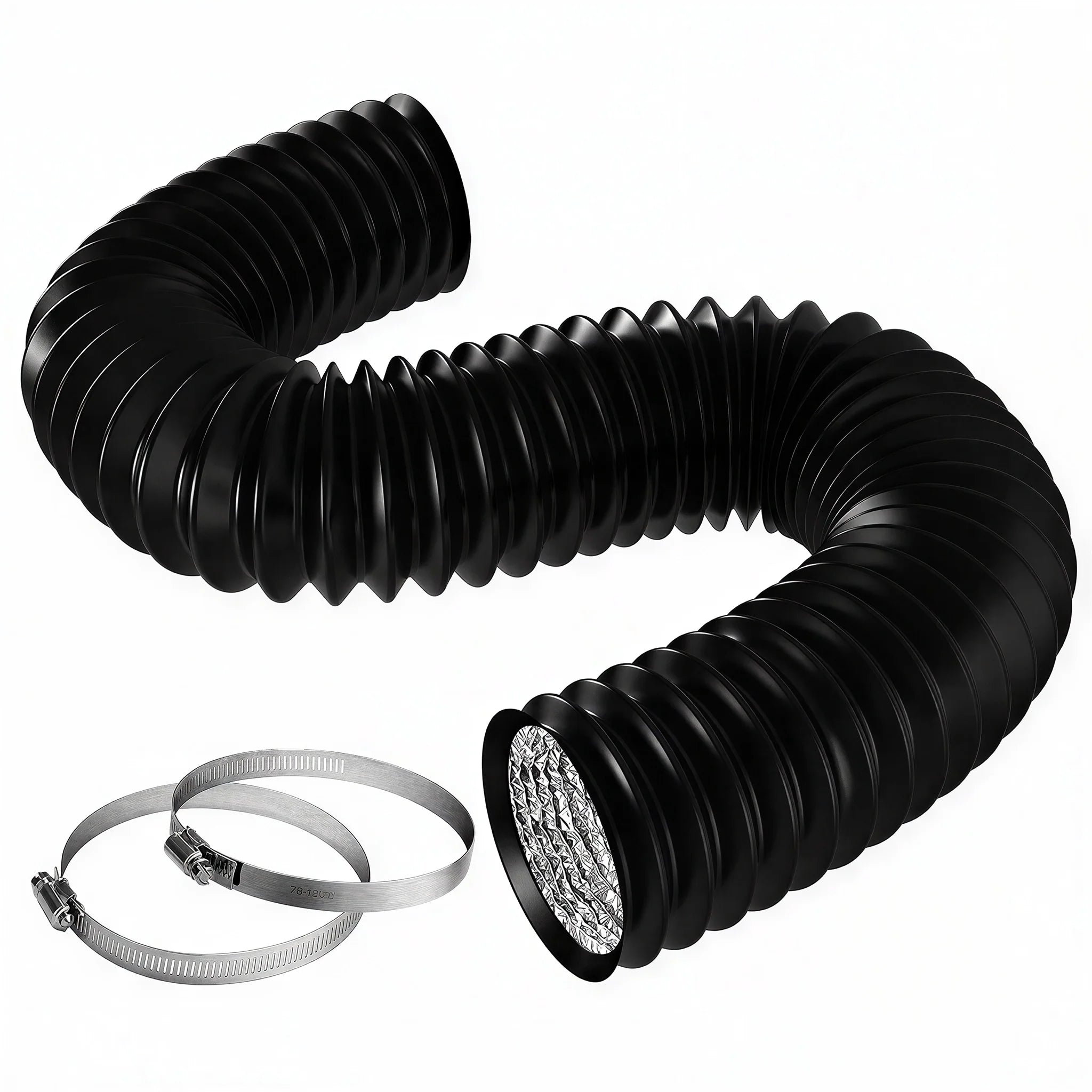 Vivosun Black Non-Insulated Flex Air Aluminum Ducting