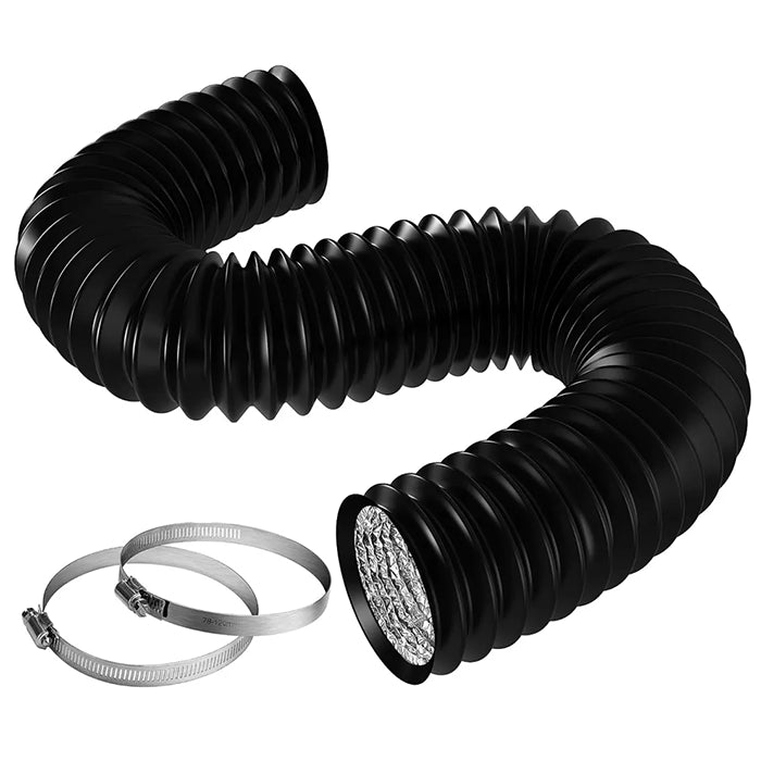 Vivosun Black Non-Insulated Flex Air Aluminum Ducting, 8" x 25'