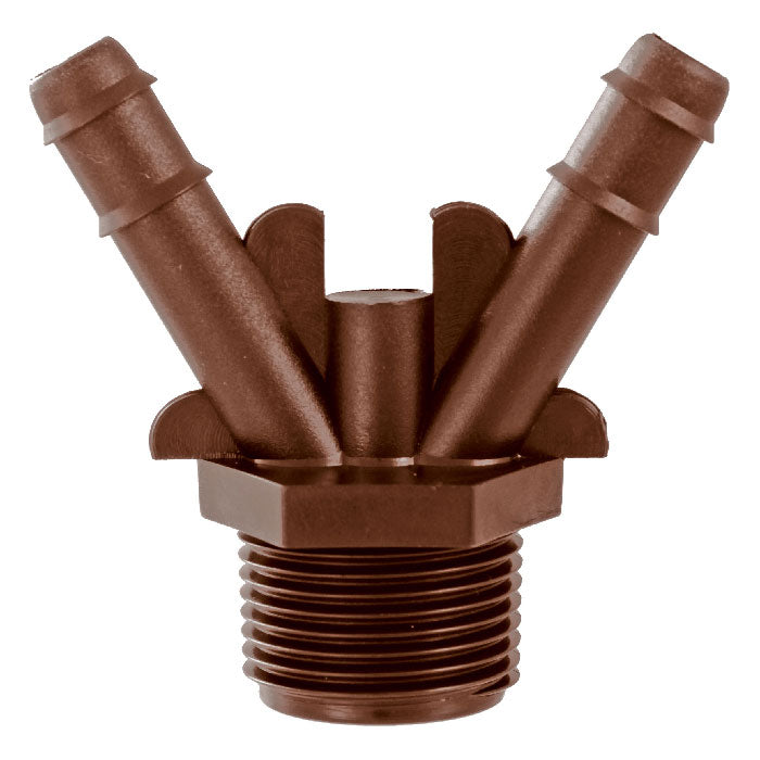 Netafim "V" Inch 2-Way Insert x 3/4 Inch MPT, 12mm - Pack of 10