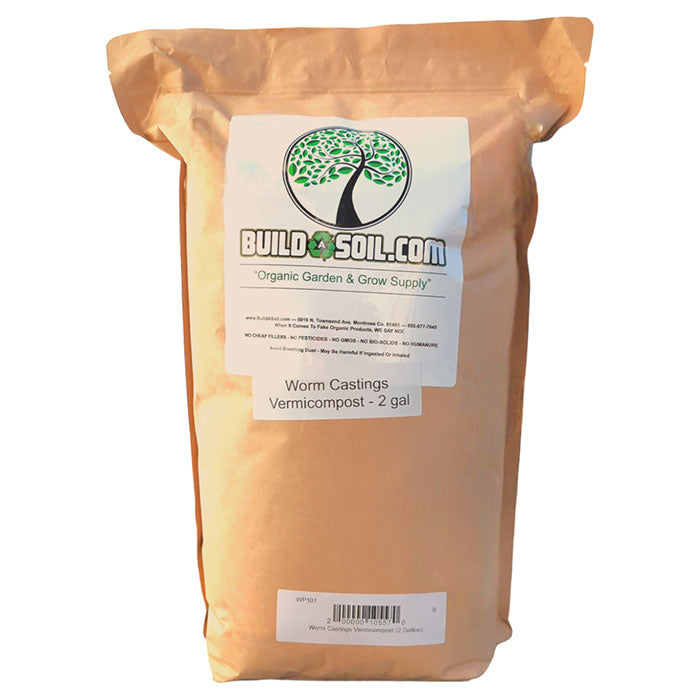 BuildASoil Worm Casting Vermicompost, 2 Gallon