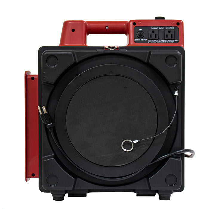 XPOWER X-2480A Professional 3-Stage HEPA Mini Air Scrubber, 1/2 HP, 550 CFM, Red