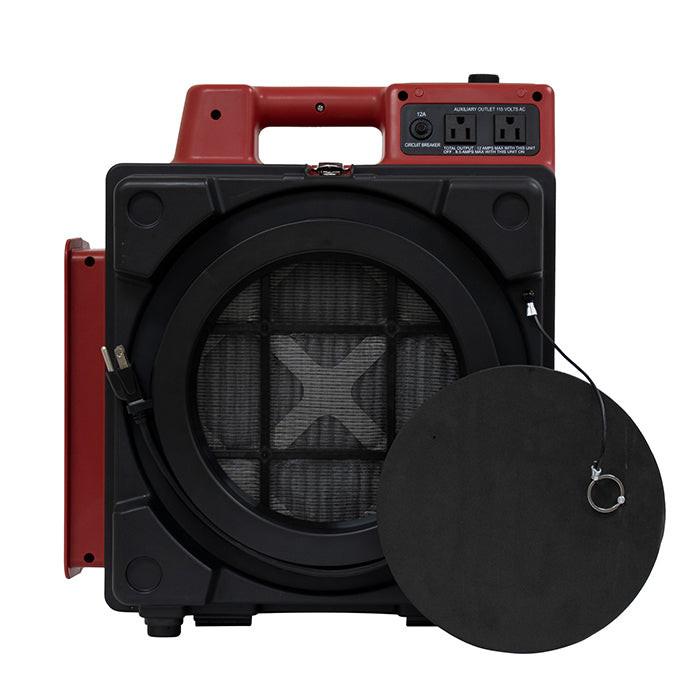 XPOWER X-2480A Professional 3-Stage HEPA Mini Air Scrubber, 1/2 HP, 550 CFM, Red