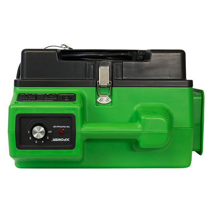 XPOWER X-2480A Professional 3-Stage HEPA Mini Air Scrubber, 1/2 HP, 550 CFM, Green