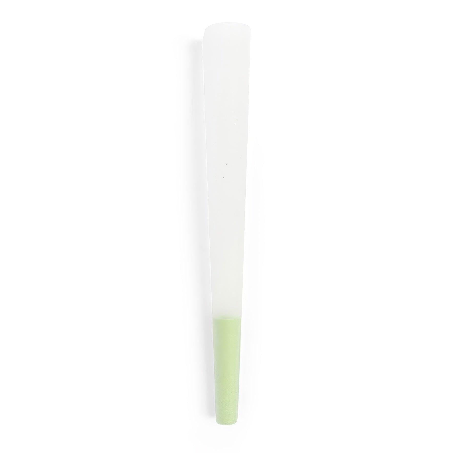 Custom Cones USA 109mm Designer Pre-Rolled Cones, Refined White Paper with Green Tip - Case of 800