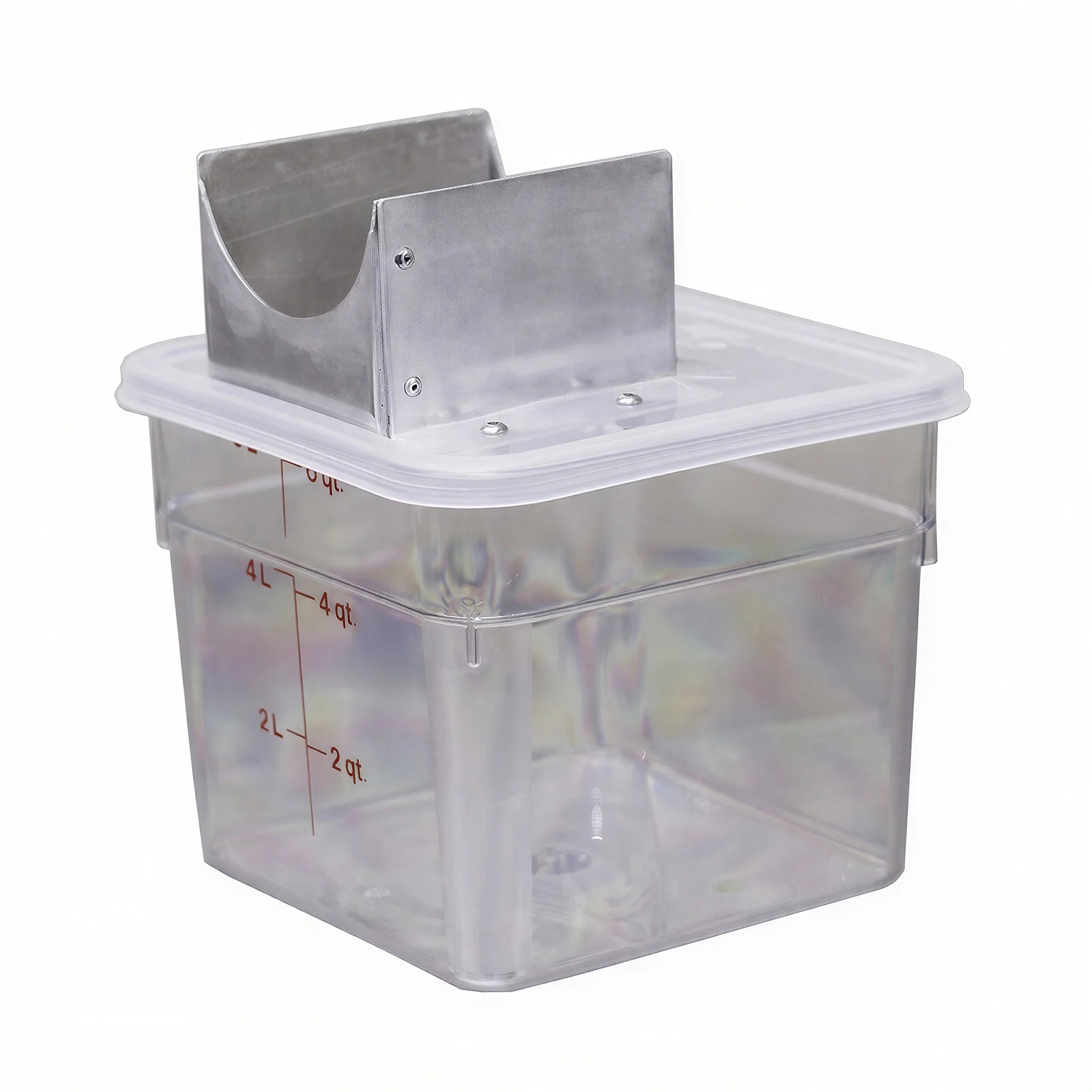 Custom Cones Replacement Container & Lid For Industrial Grinder - 6 Quart