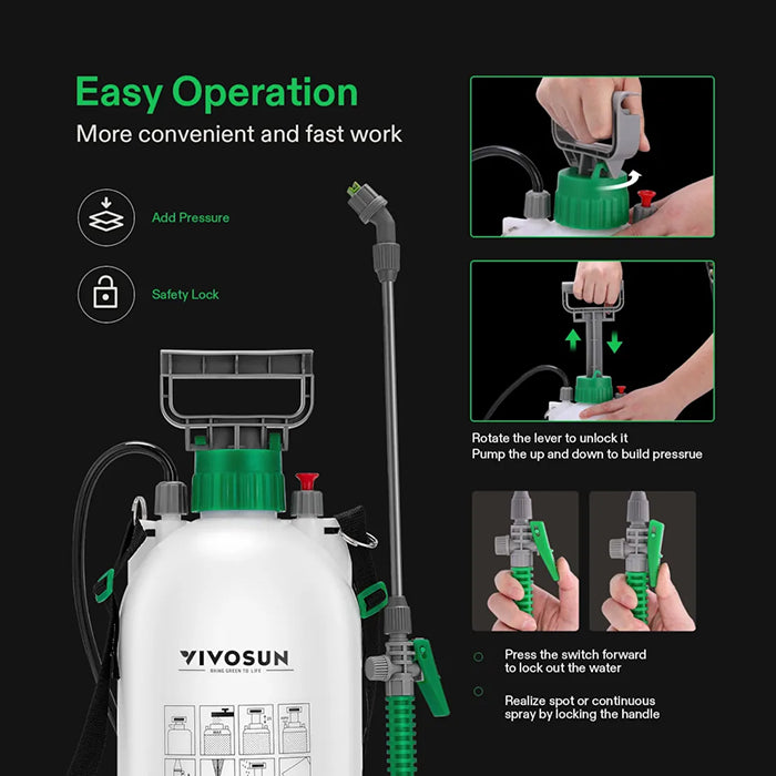 Vivosun Pump Pressure Sprayer, 1.3 Gallon