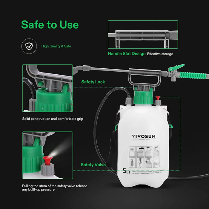 Vivosun Pump Pressure Sprayer, 1.3 Gallon