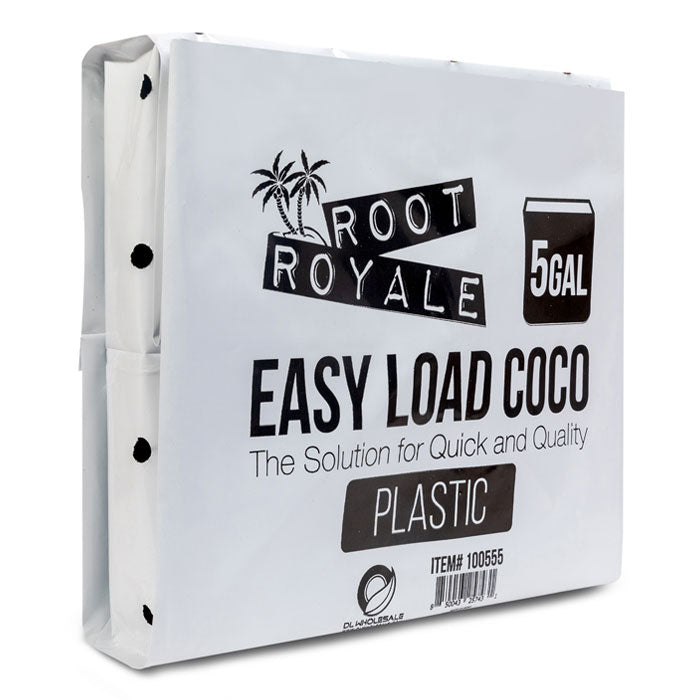 Root Royale Easy Load Coco Plastic Grow Bag, 5 Gallon - Case of 12