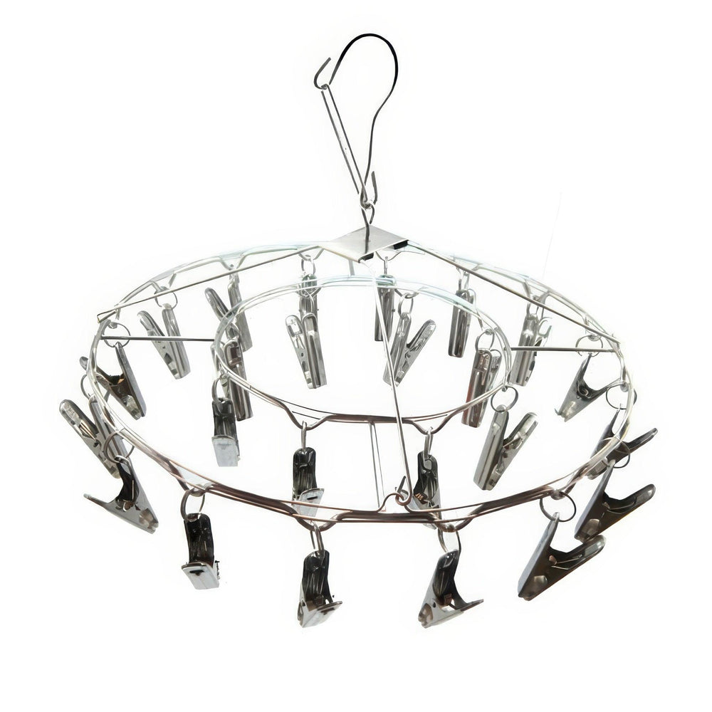 Grow1 24 Clip Hanging Metal Drying Rack for Easy Drying