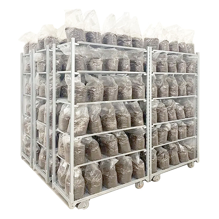 DL Wholesale Mobile Metal Plant Trolley With 4 Casters, Galvanized Steel, 59 Inch x 22 Inch x 88 Inch