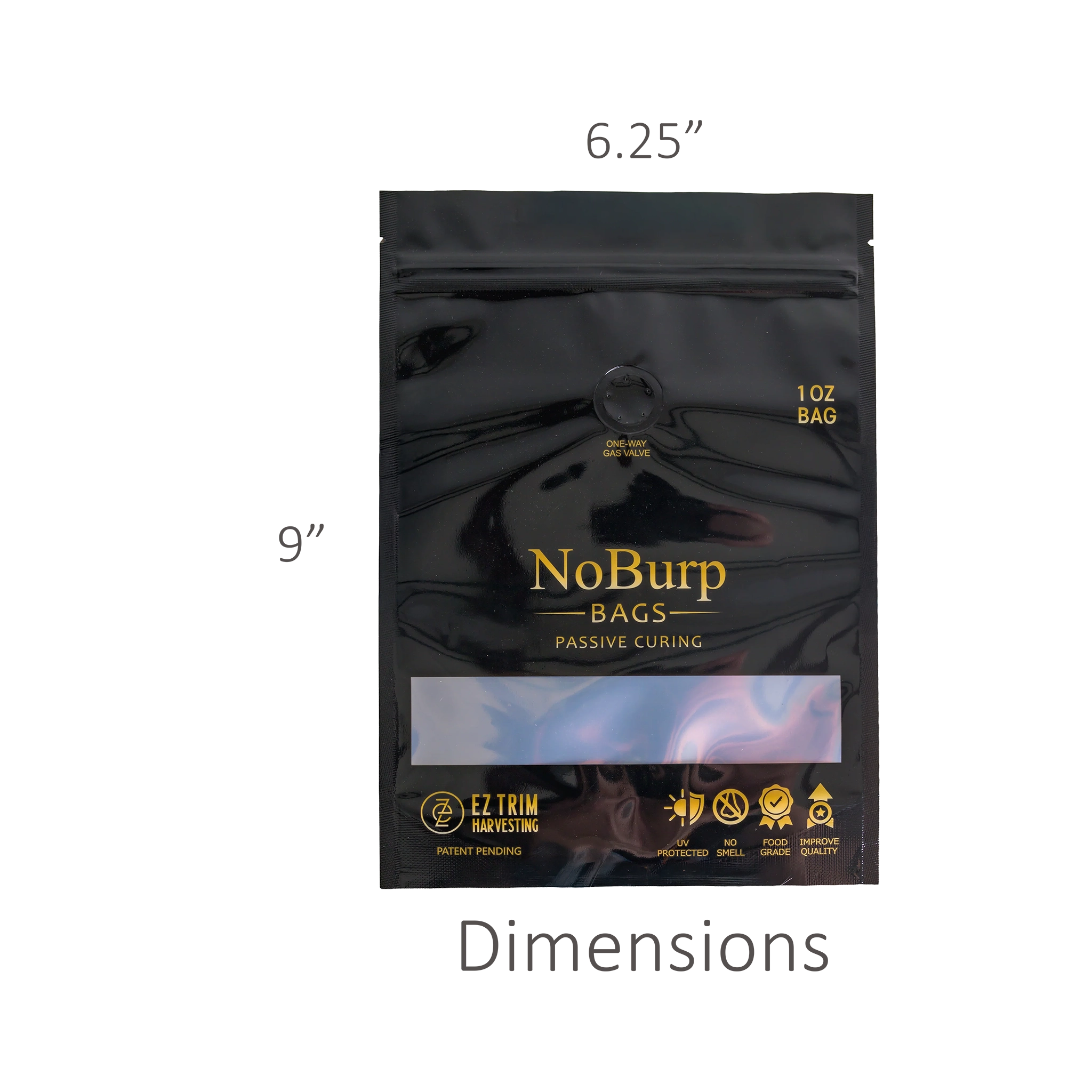 EZTRIM NoBurp Bags, 1 oz., Pack of 10