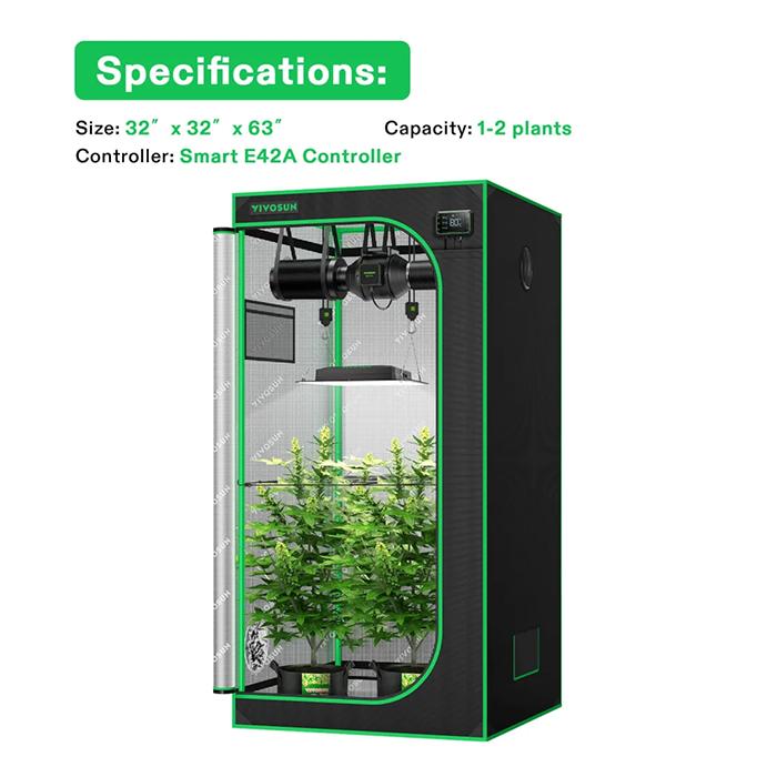 Vivosun GIY-SE 2.7' x 2.7' Smart LED Grow Tent Kit