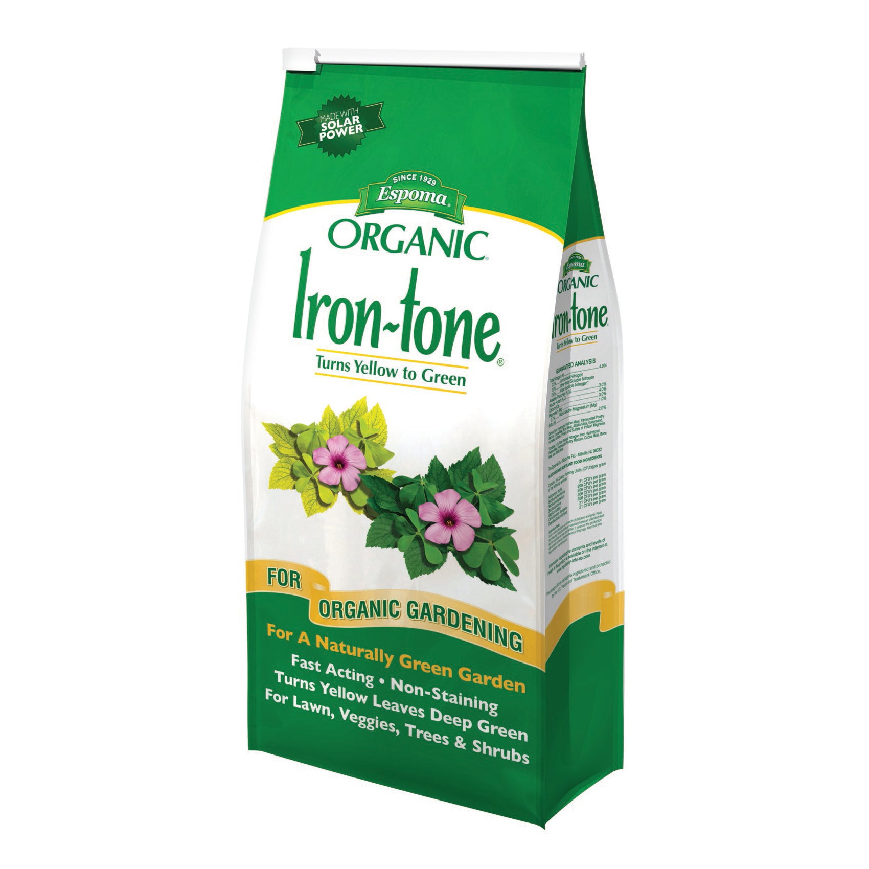 Espoma Organic Iron-Tone 3-0-3, 5 lbs., Case of 12