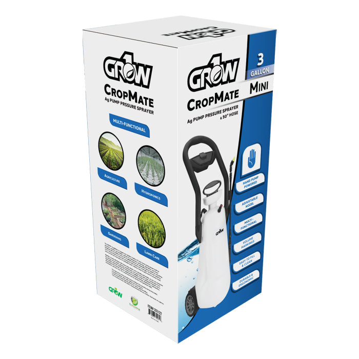 Grow1 CropMate Mini 3 Gallon Pump Pressure Sprayer