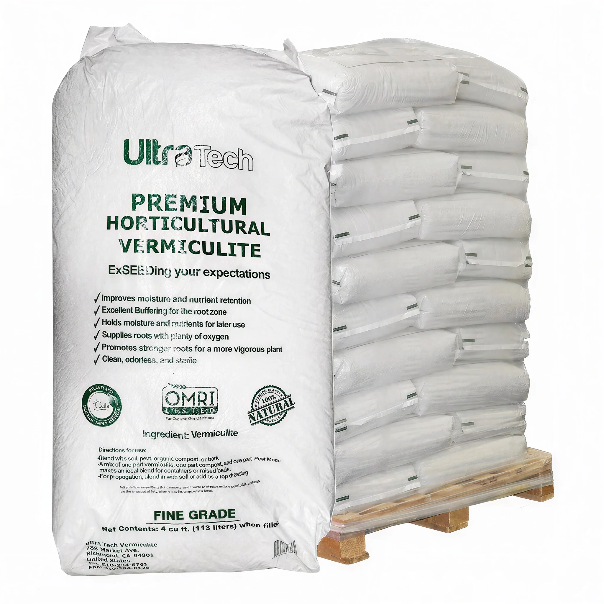 Ultra Tech Premium Horticultural Vermiculite, Fine Grade