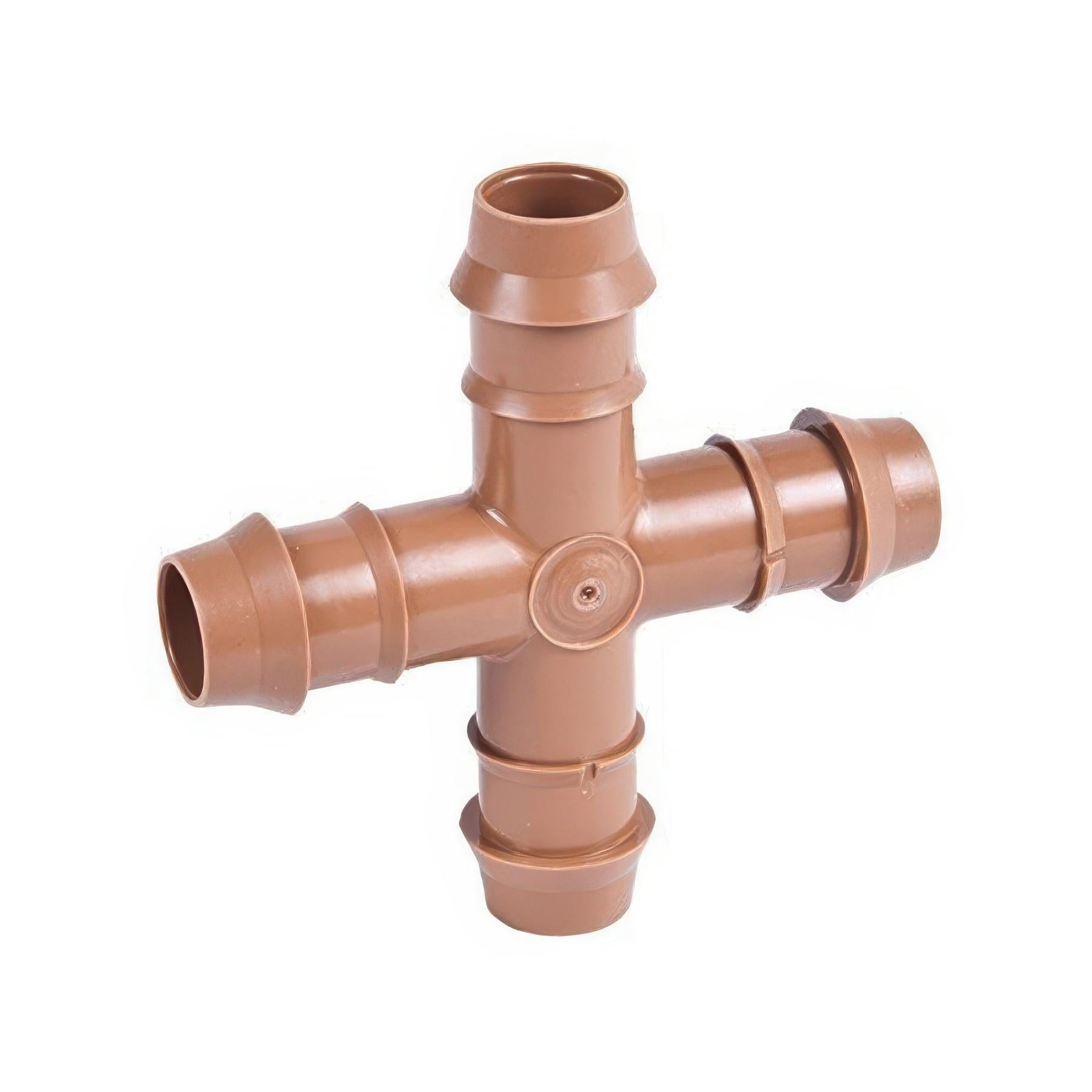 DIG 1/2 Inch Barbed Cross Connector Fitting, Pack of 100