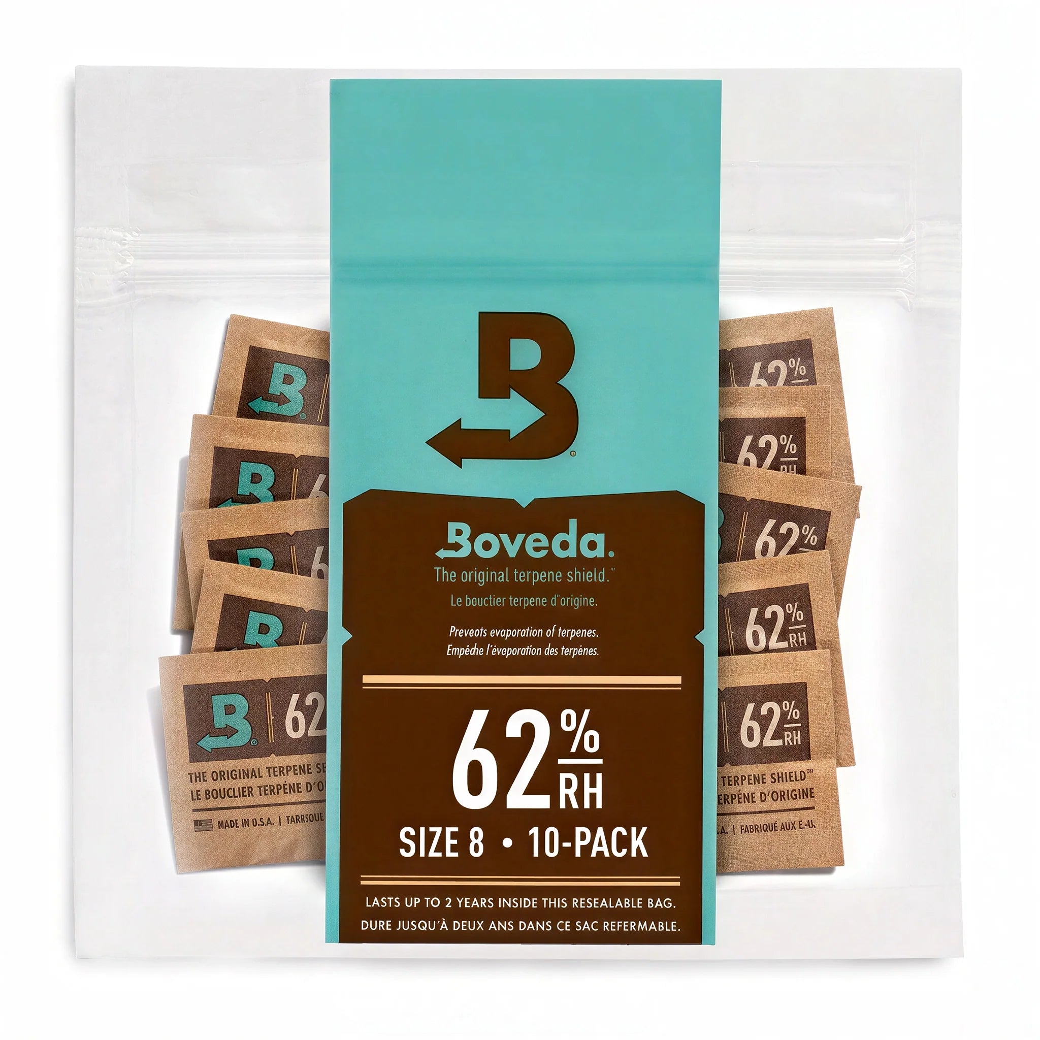 Boveda 2-Way Humidity Control Packs, 62% - 8 Grams, Pack of 300
