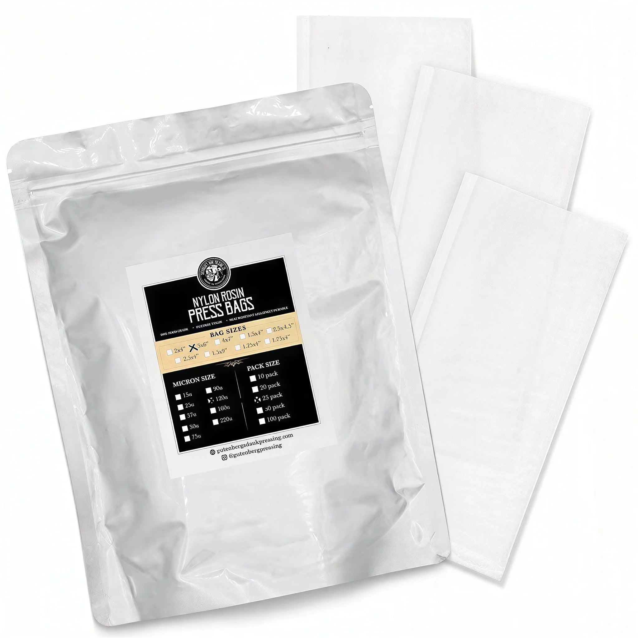 Gutenbergs Dank Pressing Co. 3" x 6" Rosin Bags