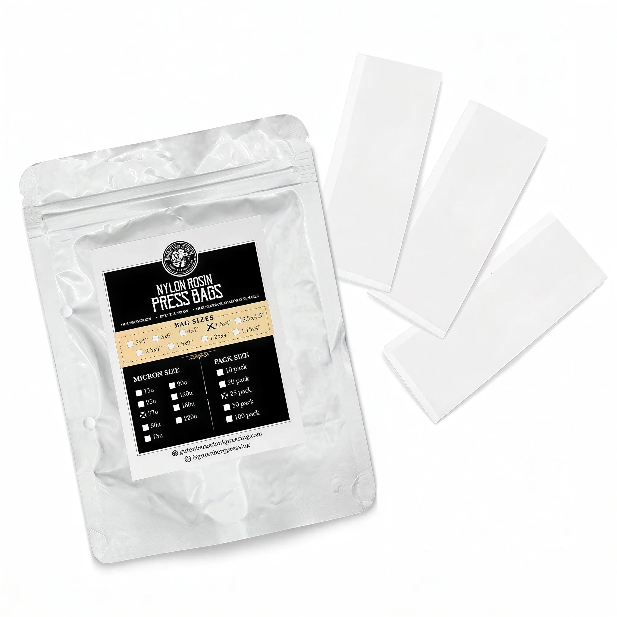 Gutenbergs Dank Pressing Co. 1.5" x 4" Rosin Bags