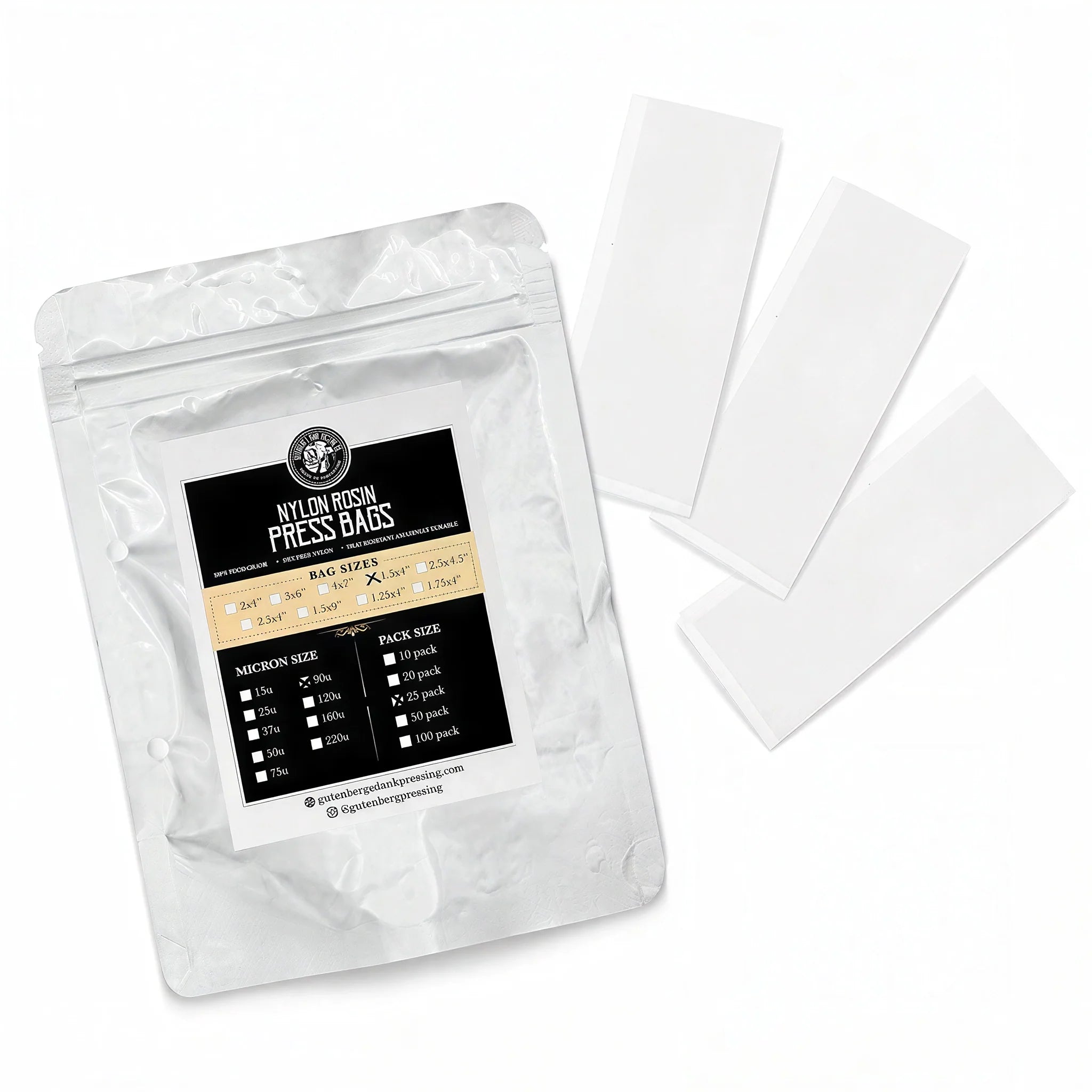 Gutenbergs Dank Pressing Co. 1.5" x 4" Rosin Bags