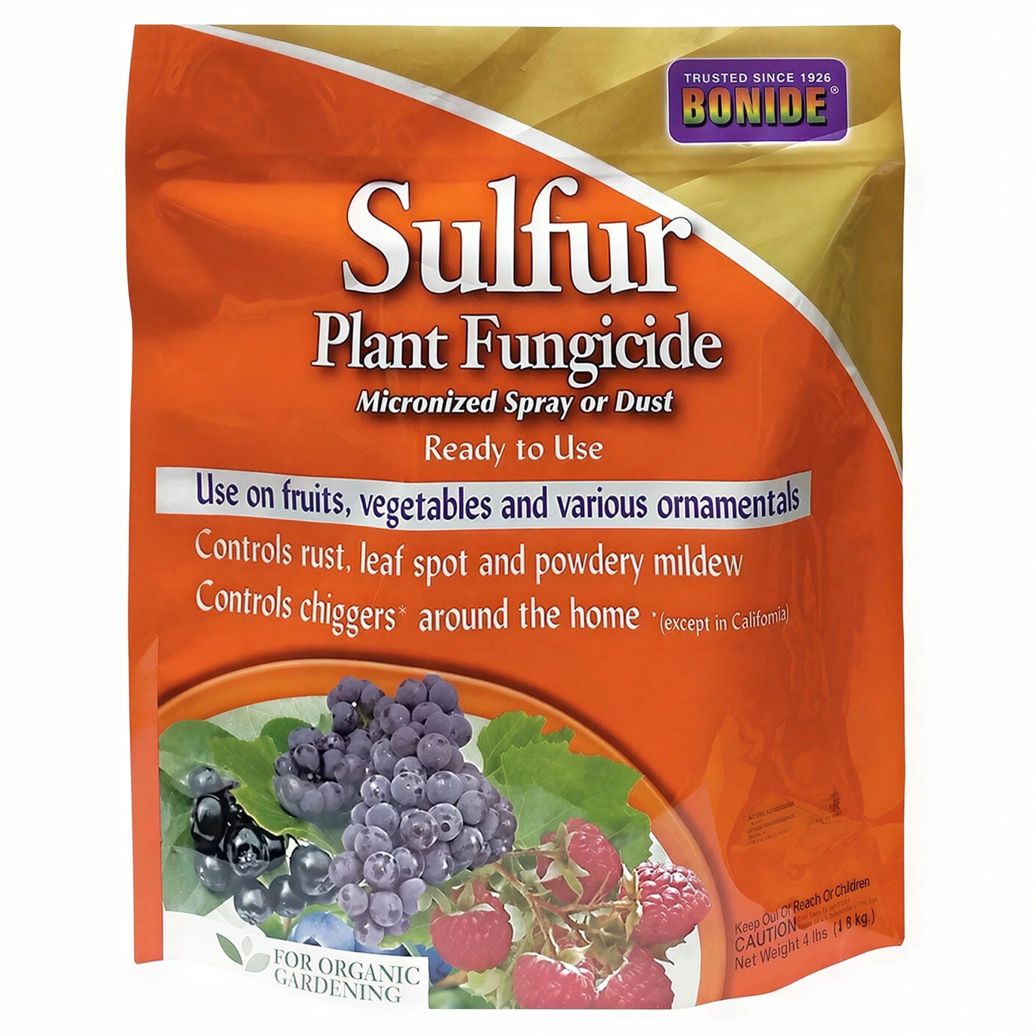 Bonide Sulfur Plant Fungicide Micronized Spray or Dust