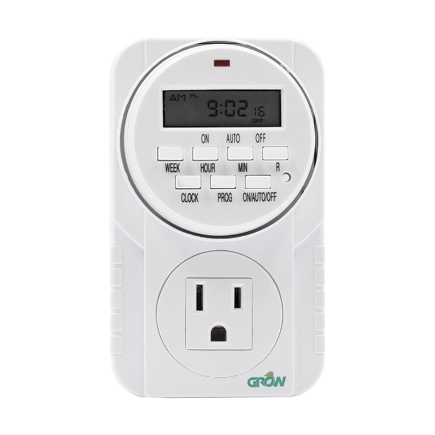 Grow1 Single Outlet Digital Timer, 120V