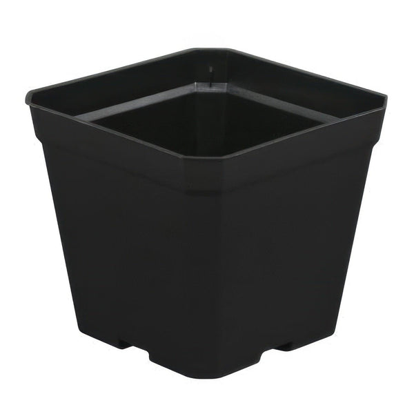 tall black plastic plant pots Gro Pro Black Plastic Pot 4x4x3.5 in