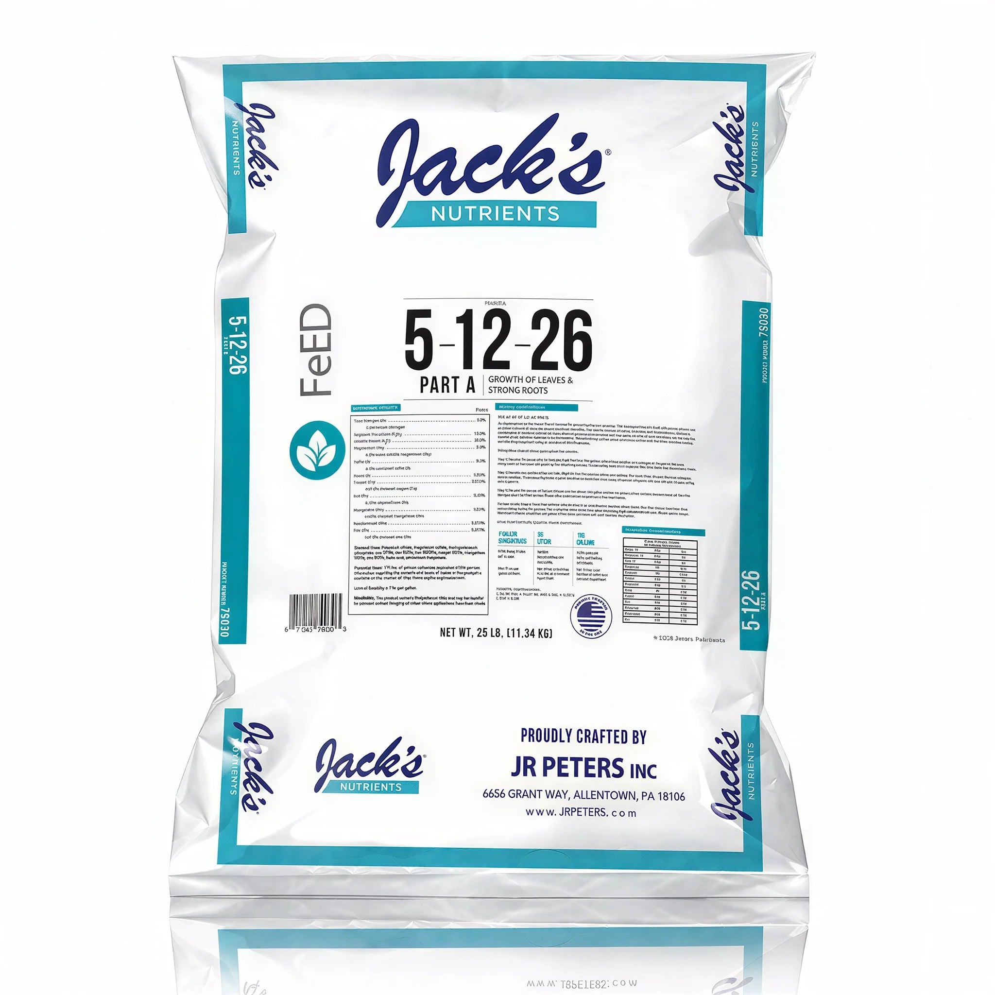 Jacks Professional Nutrients Part A 5-12-26 Water Soluble Fertilizer, 25 lbs.