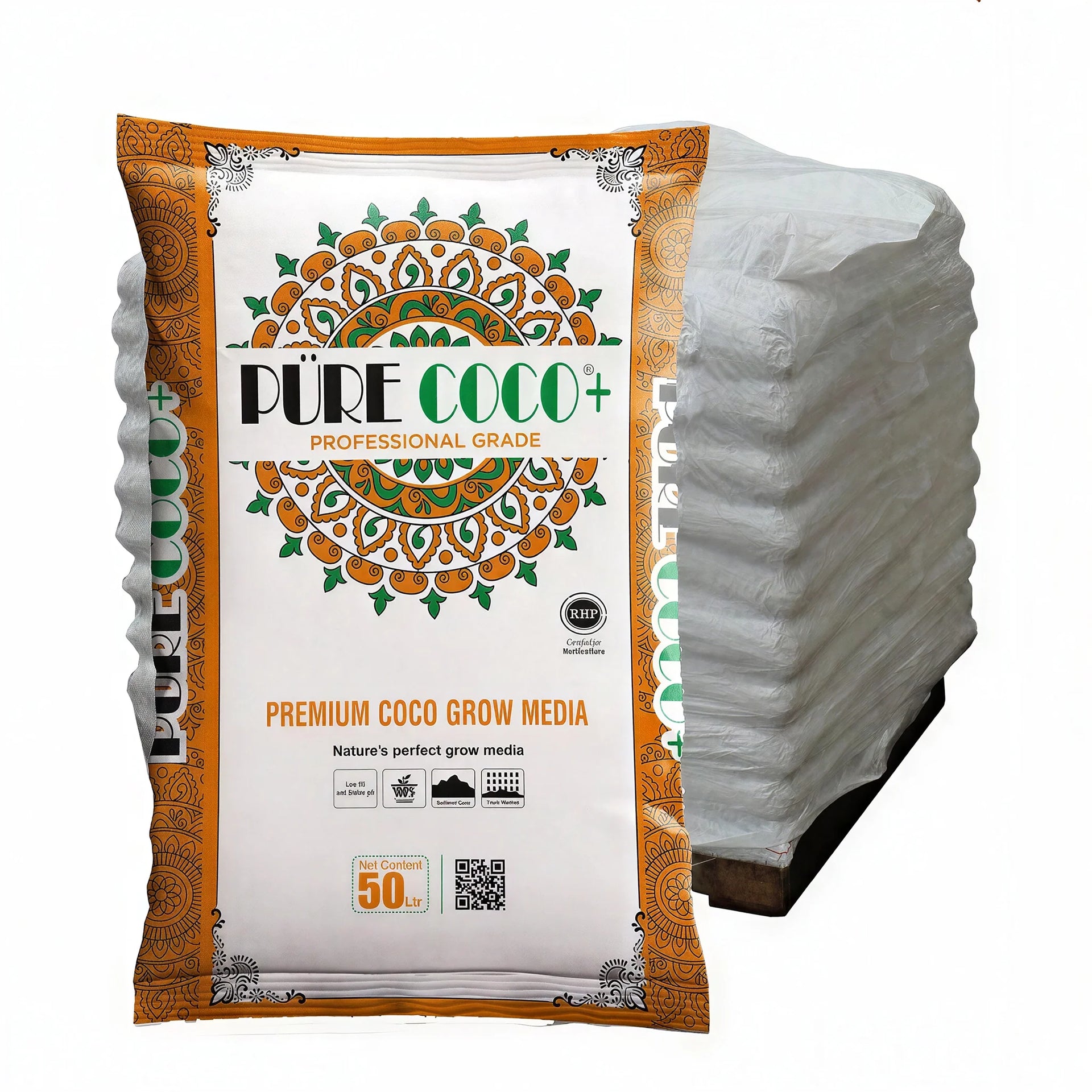 The Coco Depot Pure Coco Plus Coco Coir, 50 L, Pallet of 80
