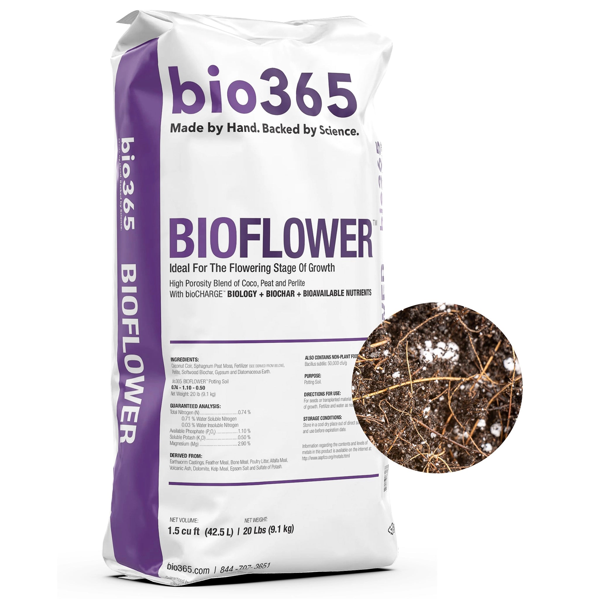 bio365 BIOFLOWER Nutrient Dense Mix, 1.5 Cu. Ft. Bag, Pallet of 85 Bags