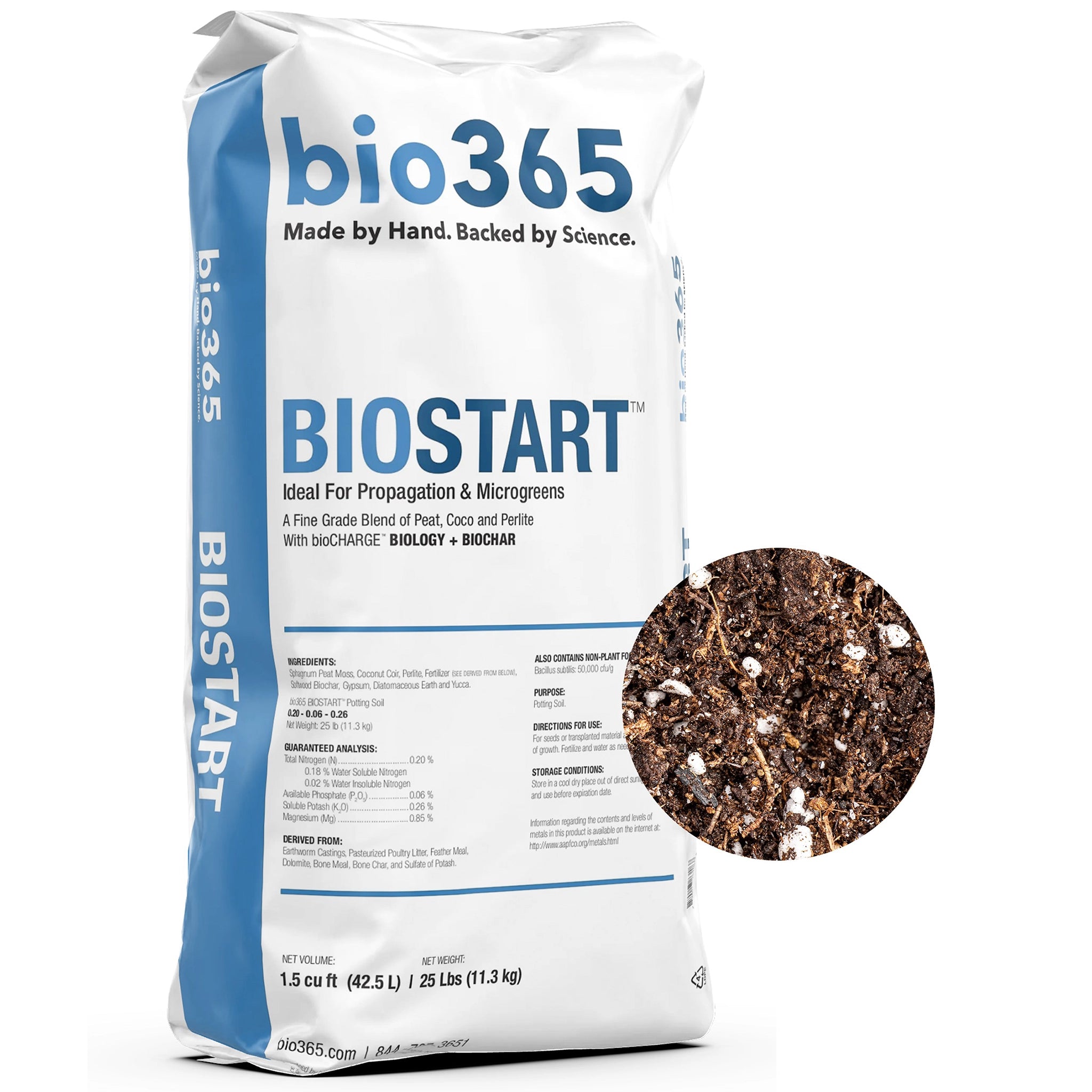 bio365 BIOSTART Germination Blend, 1.5 Cu. Ft. Bag, Pallet of 85 Bags