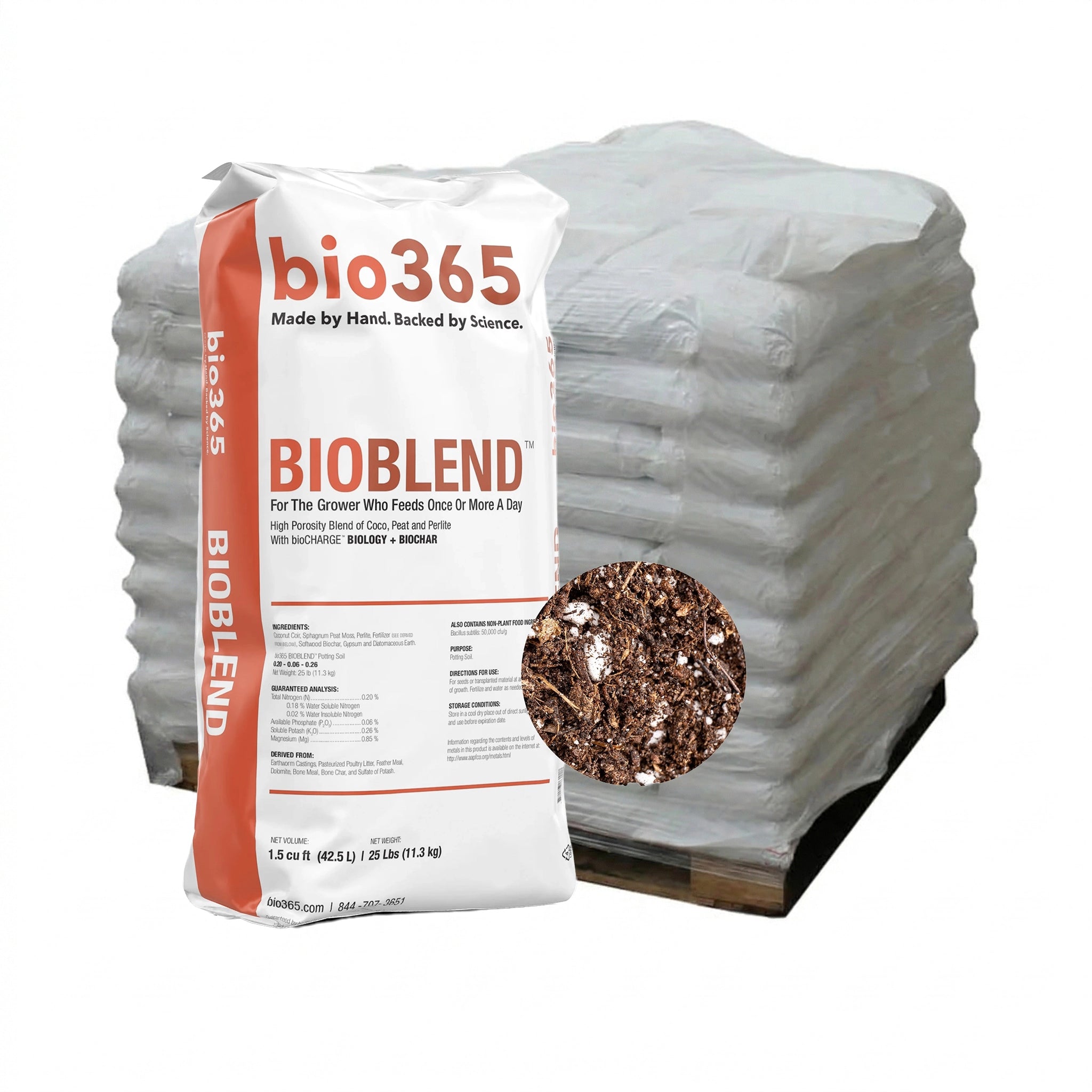 bio365 BIOBLEND High Porosity Blend, 1.5 Cu. Ft. Bag, Pallet of 85 Bags