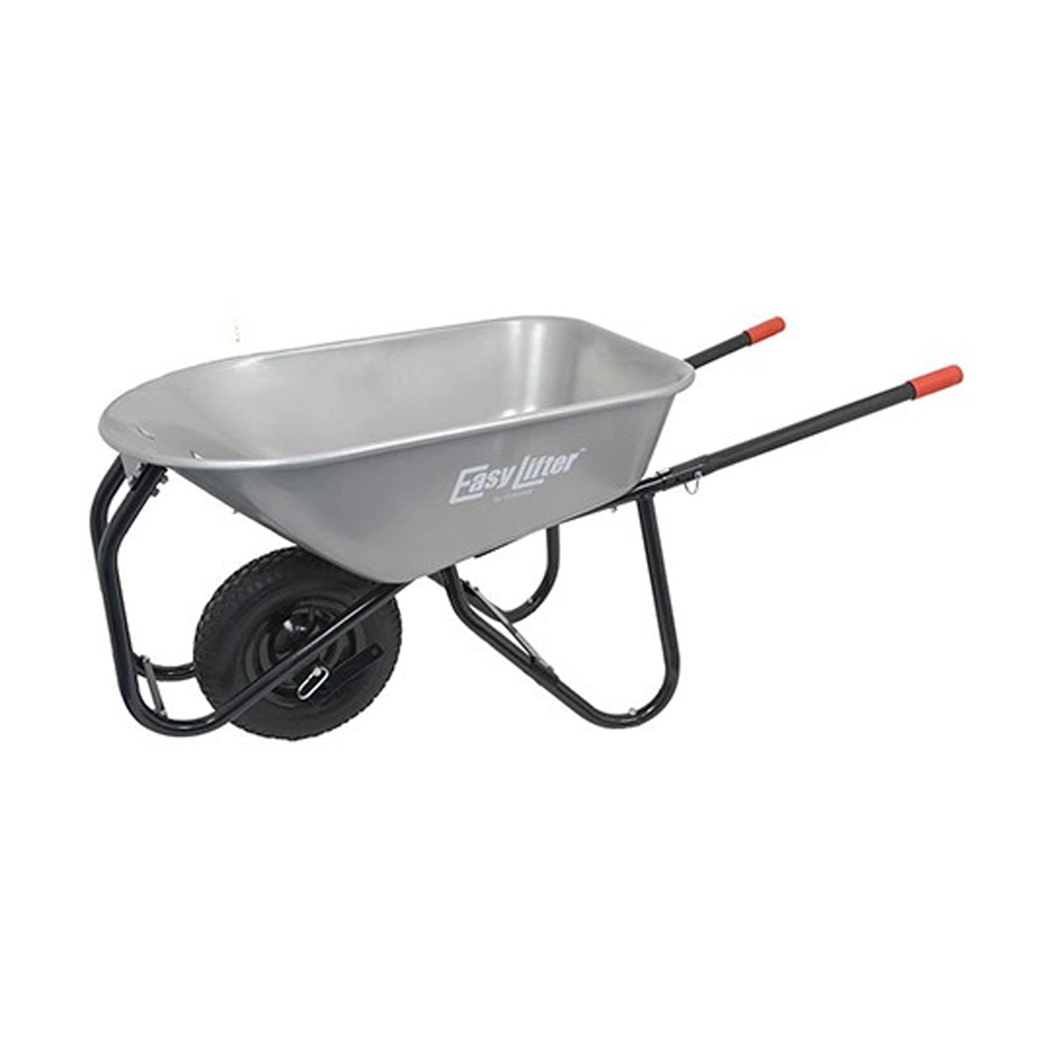 Corona EasyLIFTER Poly Wheelbarrow with Steel Handles, 6 cu ft - Gray