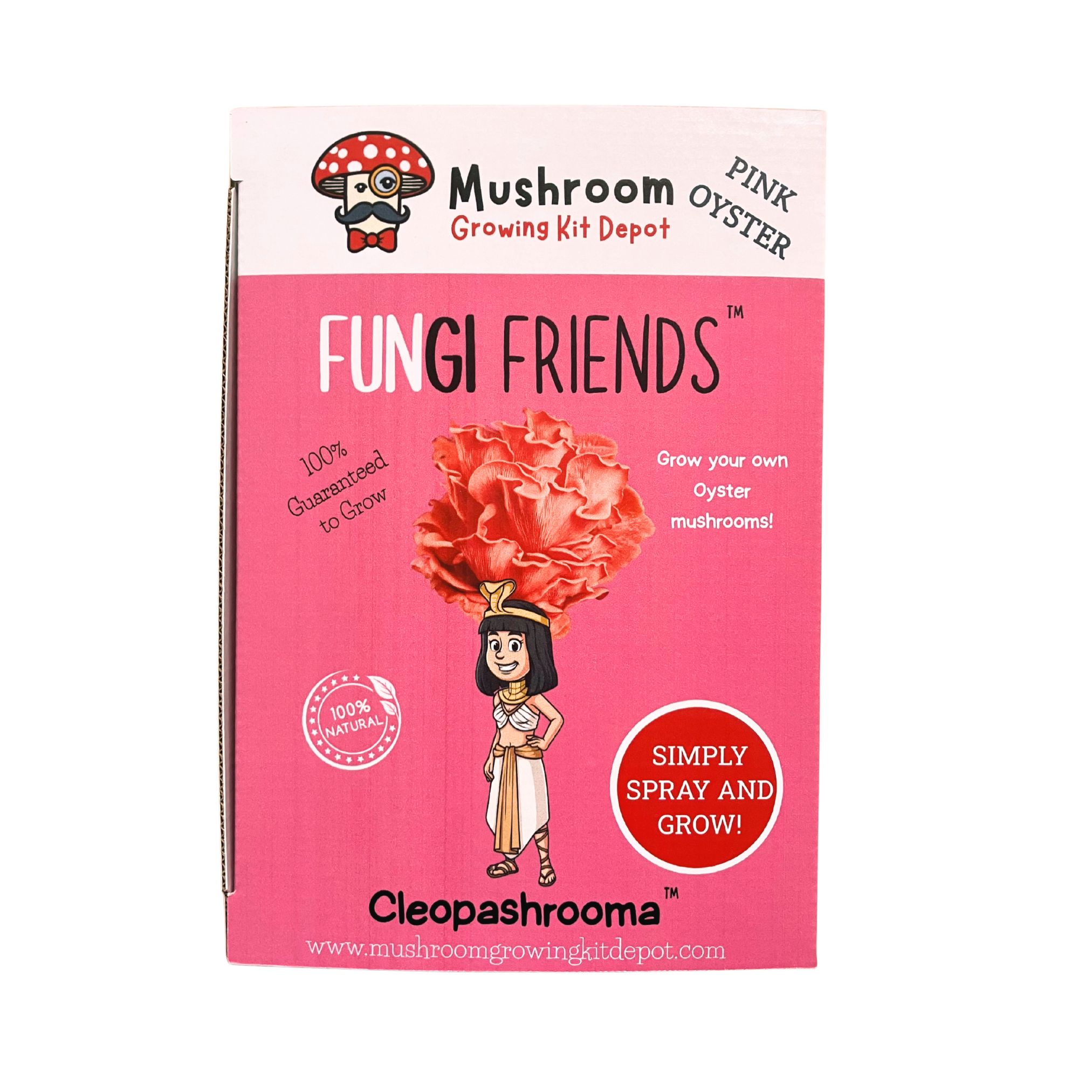Cleopashrooma - Pink Oyster Mushroom Grow Kit - 5 LBS (with box).