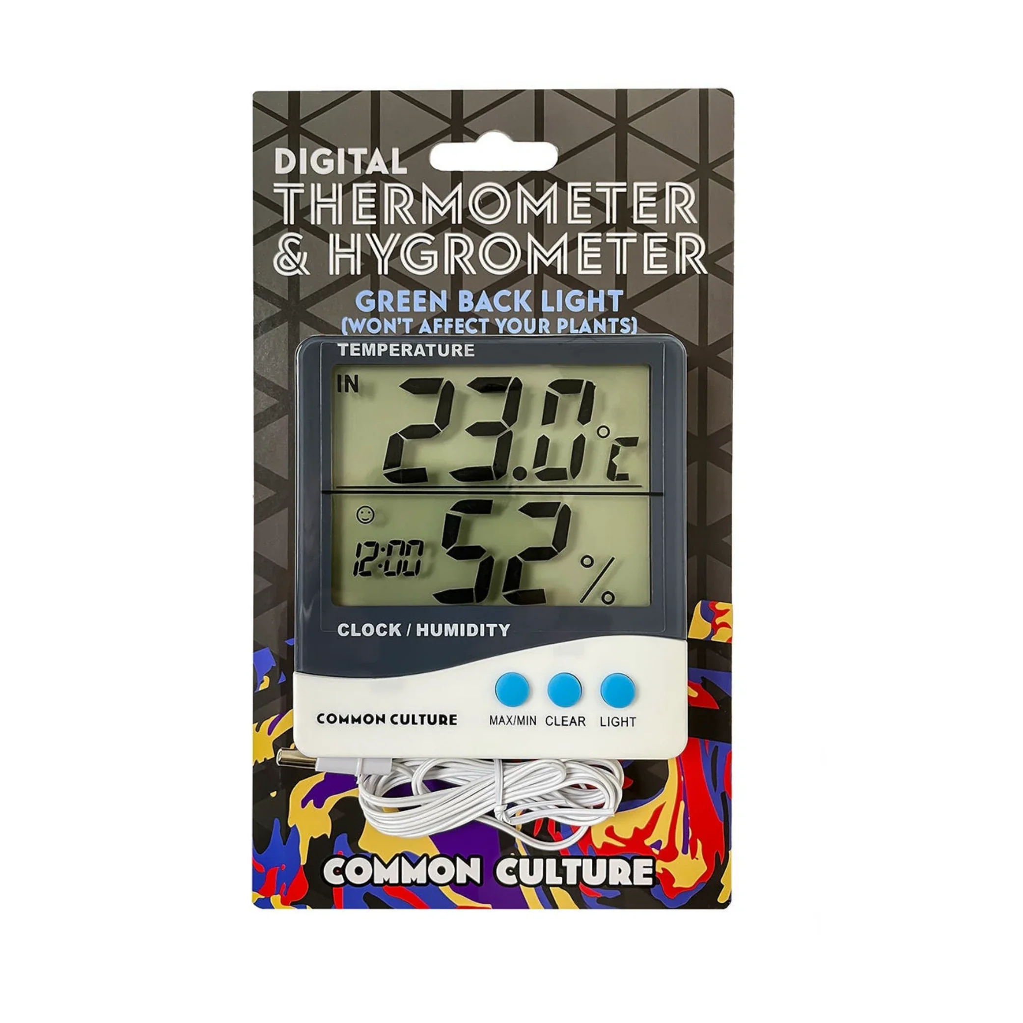 Common Culture Large Display Thermometer & Hygrometer.