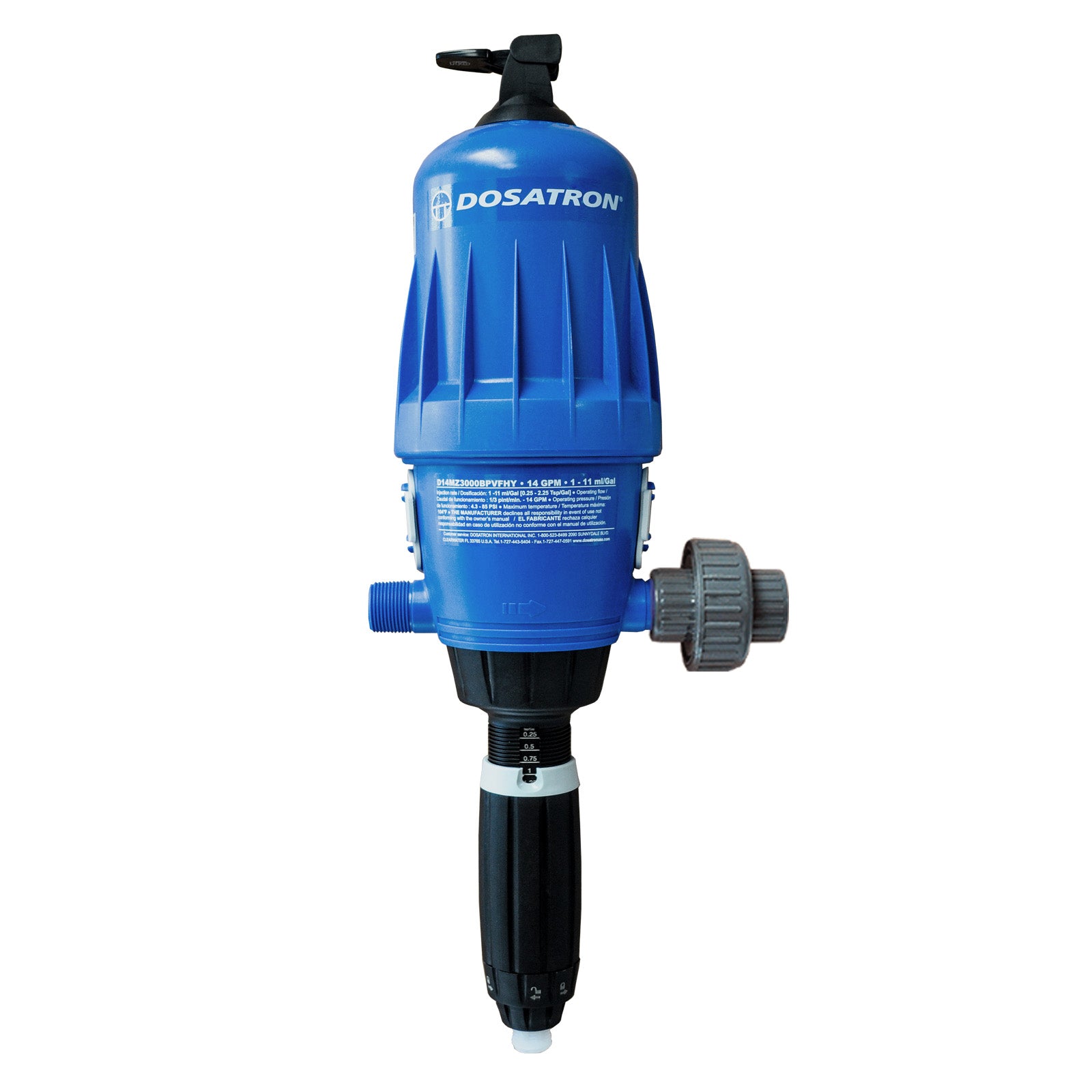 Dosatron D14MZ3000 Water Powered Doser, 14 GPM, 1:3000 to 1:333