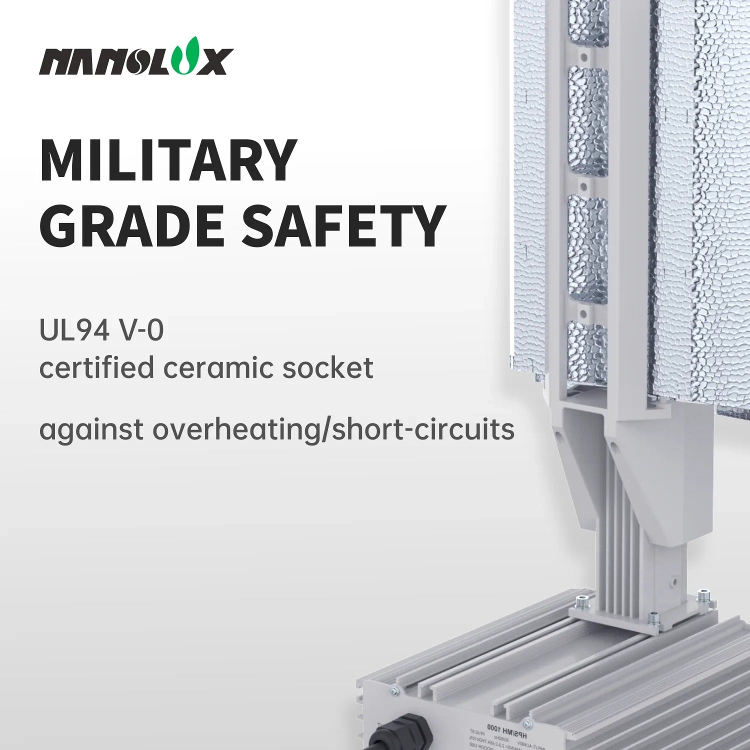 NanoLux Summit Series 1000 Watt DE HPS Grow Light with HPS Bulb, 480 Volt