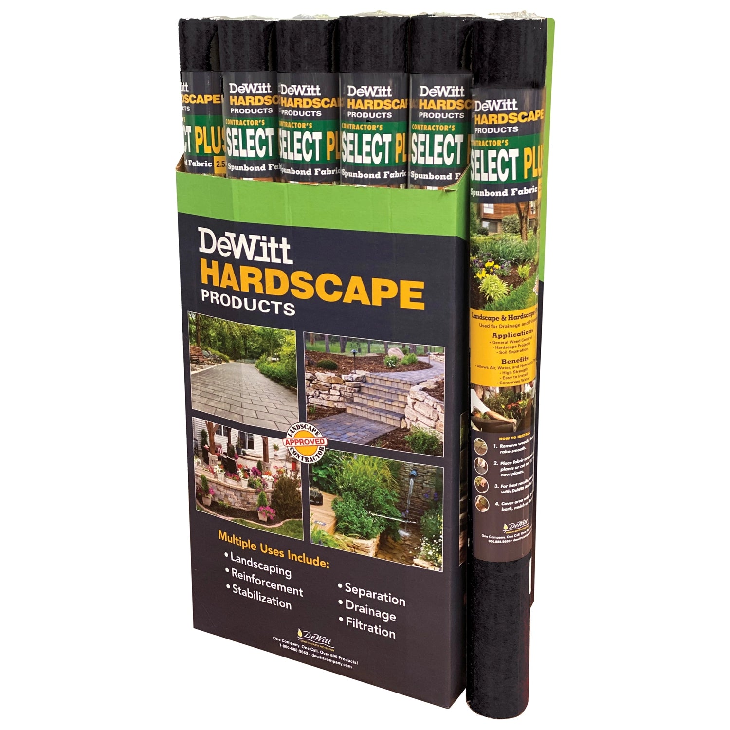 DeWitt 2.5oz Contractor's Select Plus Landscape Fabric, Black