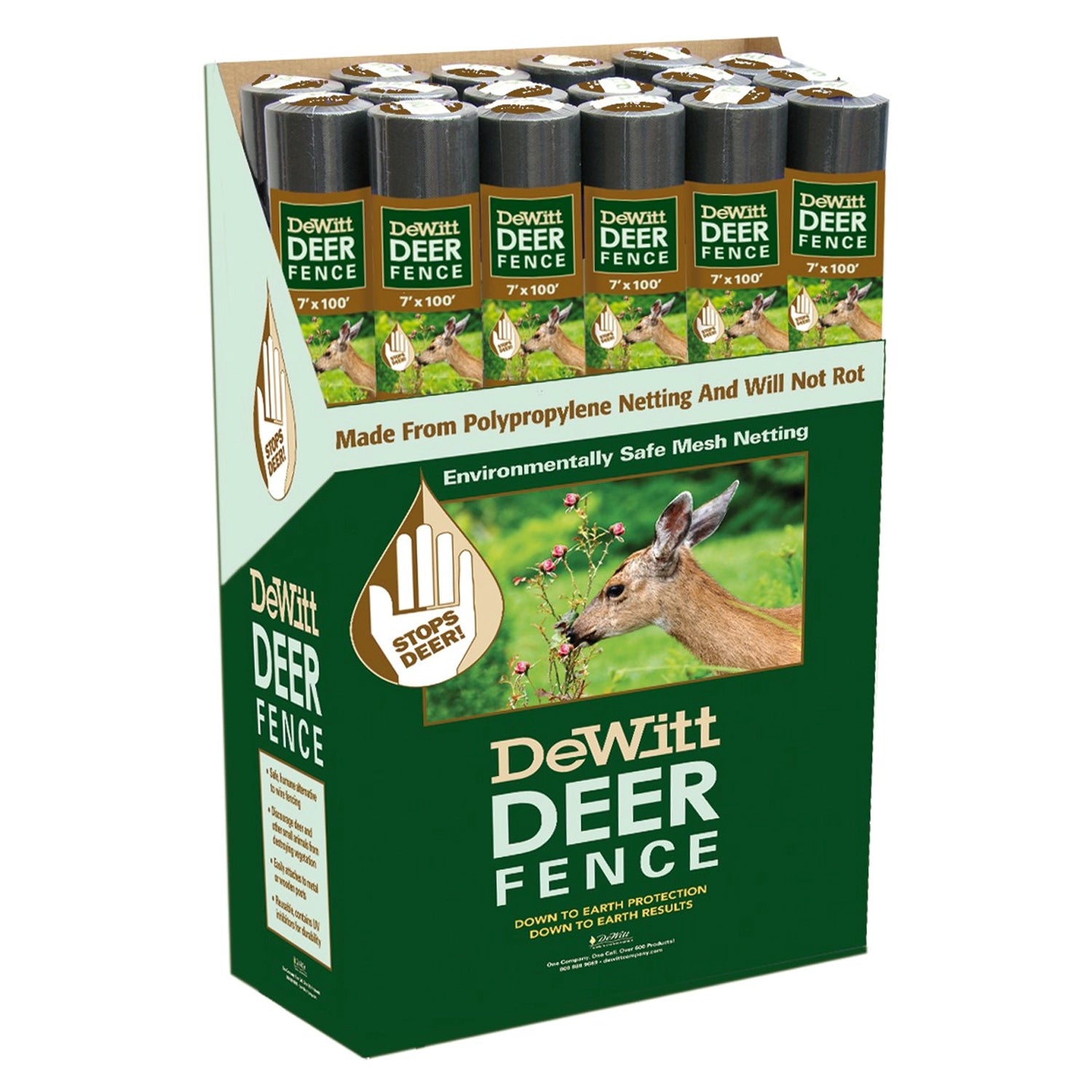 DeWitt 3/4 Inch Mesh Deer Fence, Black, 7 Foot x 100 Foot