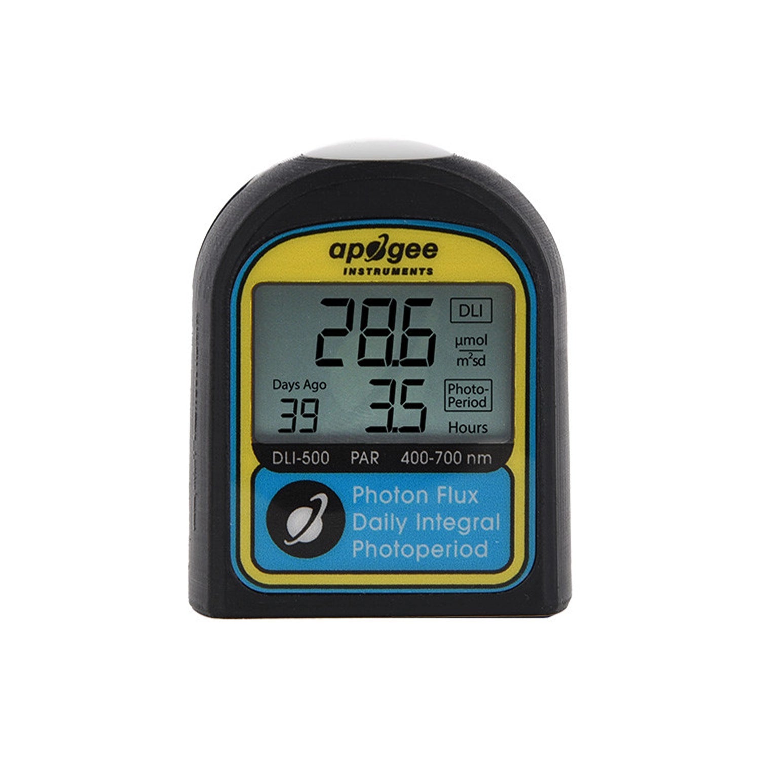 Apogee Instruments DLI-500 Full-Spectrum, PAR, Daily Light Integral, and Photoperiod Meter (400-700 nm)